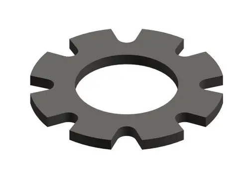 Zahnscheibe von Bosch, mit mehreren Zähnen, runder Form und zentralem Loch. Das Material wirkt robust und langlebig, geeignet für mechanische Anwendungen.